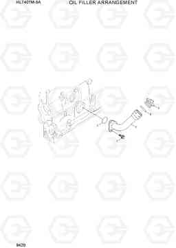 9420 OIL FILLER ARRANGEMENT HL740TM-9A, Hyundai