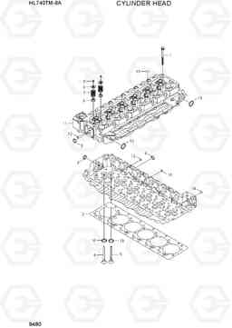 9480 CYLINDER HEAD HL740TM-9A, Hyundai