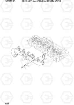 9580 EXHAUST MANIFOLD AND MOUNTING HL740TM-9A, Hyundai