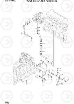 9590 TURBOCHARGER PLUMBING HL740TM-9A, Hyundai