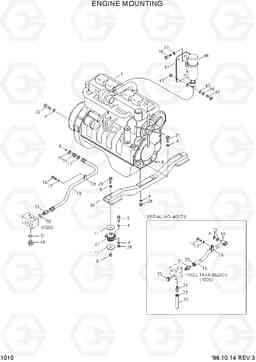 1010 ENGINE MOUNTING HL750(-#1000), Hyundai