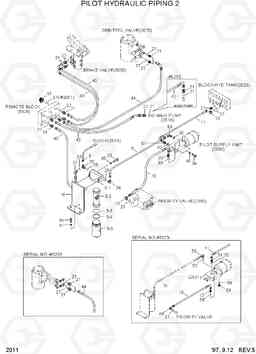 2011 PILOT HYDRAULIC PIPING 2 HL750(-#1000), Hyundai