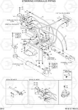 2012 STEERING HYDRAULIC PIPING HL750(-#1000), Hyundai