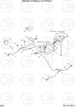 2013 BRAKE HYDRAULIC PIPING 1 HL750(-#1000), Hyundai