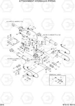 2015 ATTACHMENT HYDRAULIC PIPING HL750(-#1000), Hyundai