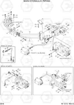 2016 MAIN HYDRAULIC PIPING HL750(-#1000), Hyundai