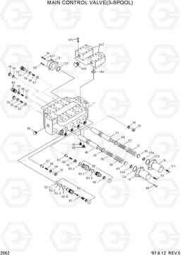 2052 MAIN CONTROL VALVE(3-SPOOL) HL750(-#1000), Hyundai