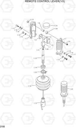 2100 REMOTE CONTROL VALVE(1/3) HL750(-#1000), Hyundai