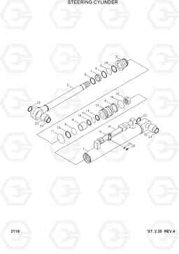 2110 STEERING CYLINDER HL750(-#1000), Hyundai