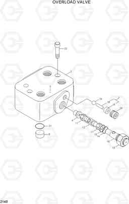 2140 OVERLOAD VALVE HL750(-#1000), Hyundai