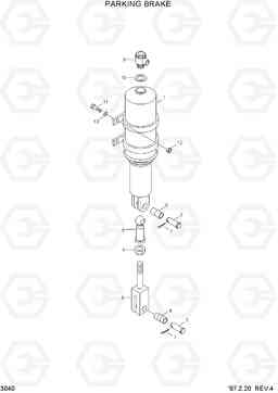 3040 PARKING BRAKE HL750(-#1000), Hyundai