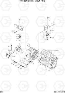 3050 TRANSMISSION MOUNTING HL750(-#1000), Hyundai