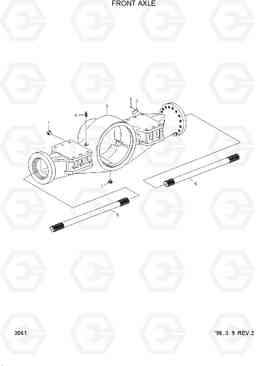 3061 FRONT AXLE(#0110-) HL750(-#1000), Hyundai