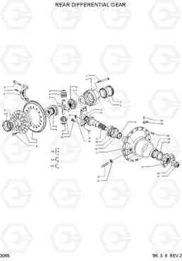 3065 REAR DIFFERENTIAL GEAR HL750(-#1000), Hyundai