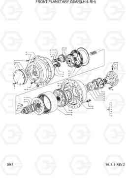 3067 FRONT PLANETARY GEAR(-#0109, LH & RH) HL750(-#1000), Hyundai