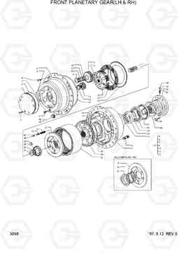 3068 FRONT PLANETARY GEAR(#0110-, LH & RH) HL750(-#1000), Hyundai