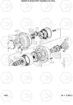 3069 REAR PLANETARY GEAR(-#0109, LH & RH) HL750(-#1000), Hyundai