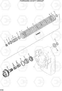 3150 FORWARD SHAFT GROUP HL750(-#1000), Hyundai