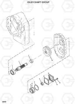 3200 IDLER SHAFT GROUP HL750(-#1000), Hyundai