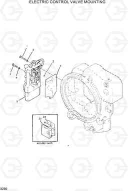 3230 ELECTRIC CONTROL VALVE MOUNTING HL750(-#1000), Hyundai