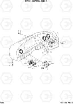 4030 DASH BOARD(-#0062) HL750(-#1000), Hyundai