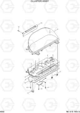 4033 CLUSTER ASSY HL750(-#1000), Hyundai