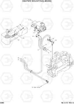 4080 HEATER MOUNTING(-#0209) HL750(-#1000), Hyundai