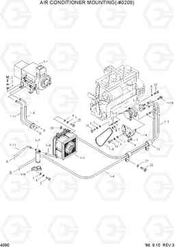 4090 AIR CONDITIONER MOUNTING(-#0209) HL750(-#1000), Hyundai