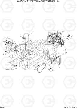 4096 AIR CON & HEATER MOUNTING(#0210-) HL750(-#1000), Hyundai