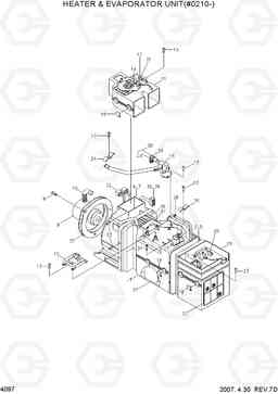 4097 HEATER & EVAPORATOR UNIT(#0210-) HL750(-#1000), Hyundai