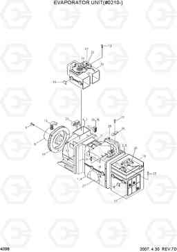 4098 EVAPORATOR UNIT(#0210-) HL750(-#1000), Hyundai