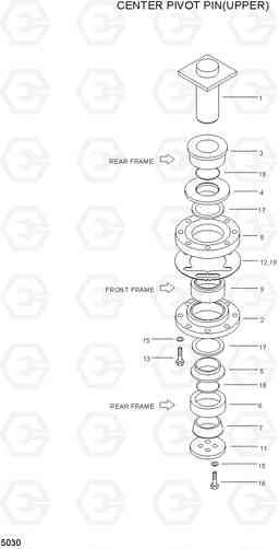 5030 CENTER PIVOT PIN(UPPER) HL750(-#1000), Hyundai