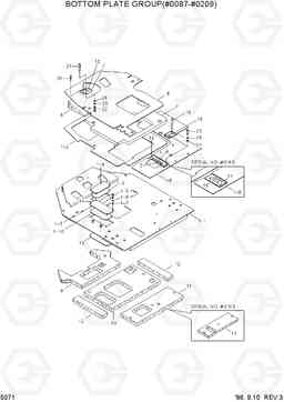 5071 BOTTOM PLATE GROUP(#0087-#0209) HL750(-#1000), Hyundai