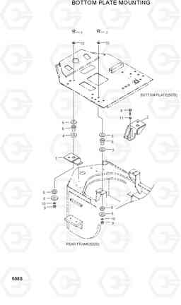 5080 BOTTOM PLATE MOUNTING HL750(-#1000), Hyundai