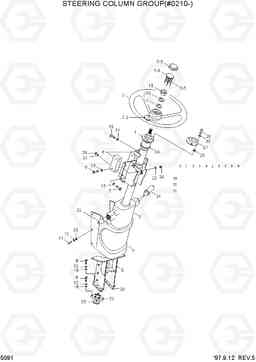 5091 STEERING COLUMN GROUP(#0210-) HL750(-#1000), Hyundai