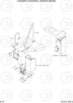 5110 LADDER & HANDRAIL GROUP(-#0386) HL750(-#1000), Hyundai