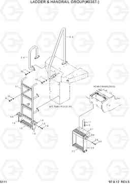 5111 LADDER & HANDRAILGROUP(#0387-) HL750(-#1000), Hyundai