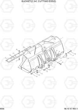 6030 BUCKET(2.3㎥, CUTTING EDGE) HL750(-#1000), Hyundai