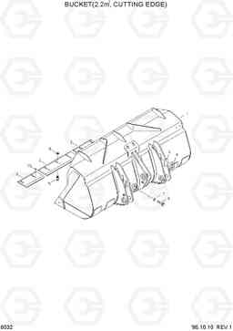 6032 BUCKET(2.2㎥, CUTTING EDGE) HL750(-#1000), Hyundai