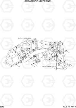 6040 GREASE PIPING(FRONT) HL750(-#1000), Hyundai