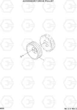 8000 ACCESSORY DRIYE PULLEY HL750(-#1000), Hyundai