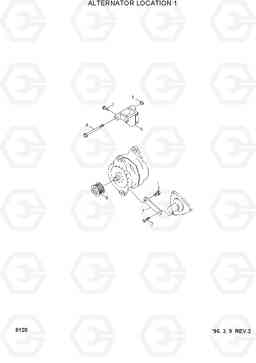 8120 ALTERNATOR LOCATION1 HL750(-#1000), Hyundai