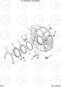 8210 FLYWHEEL HOUSING HL750(-#1000), Hyundai