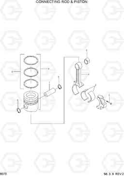 8370 CONNECTING ROD & PISTON HL750(-#1000), Hyundai