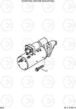 8440 STARTING MOTOR MOUNTING HL750(-#1000), Hyundai