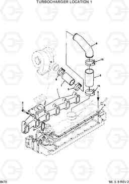 8470 TURBOCHARGER LOCATION1 HL750(-#1000), Hyundai