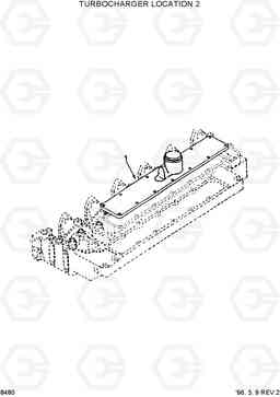 8480 TURBOCHARGER LOCATION2 HL750(-#1000), Hyundai