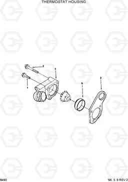 8490 THERMOSTAT HOUSING HL750(-#1000), Hyundai