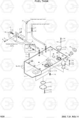 1020 FUEL TANK HL750(#1001-), Hyundai