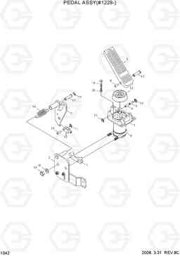 1042 PEDAL ASSY(#1229-) HL750(#1001-), Hyundai